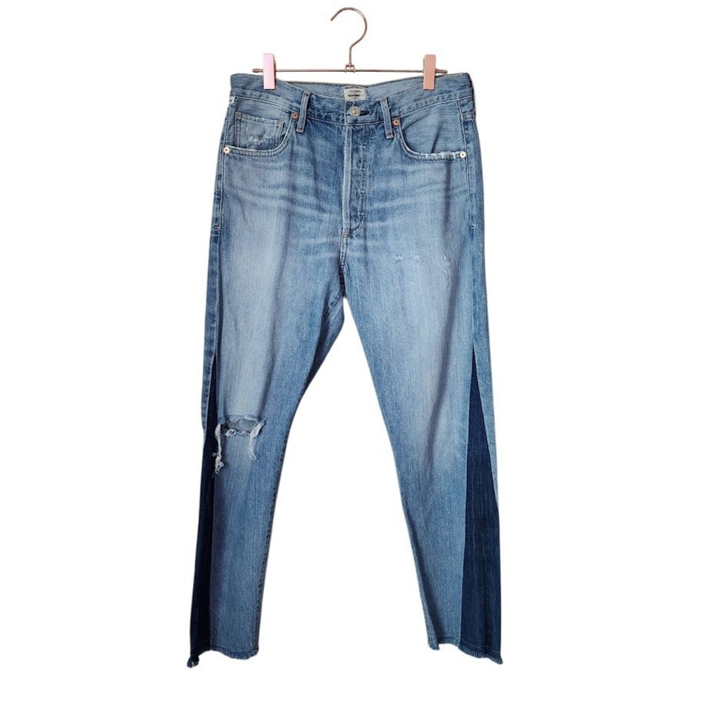 CITIZENS OF HUMANITY PREMIUM VINTAGE Liya high rise crop jeans patchwork 27